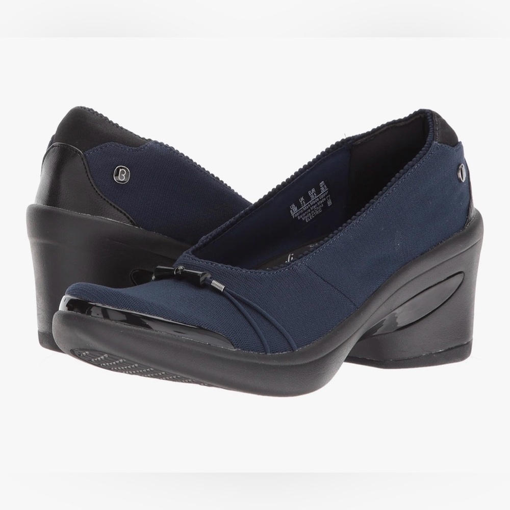 Bzees Dark Blue and Black Comfort Loafers